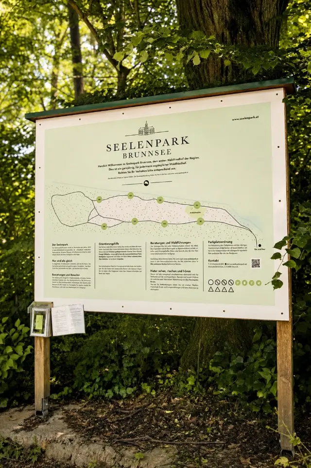 Informationstafel des Seelenpark Brunnsee